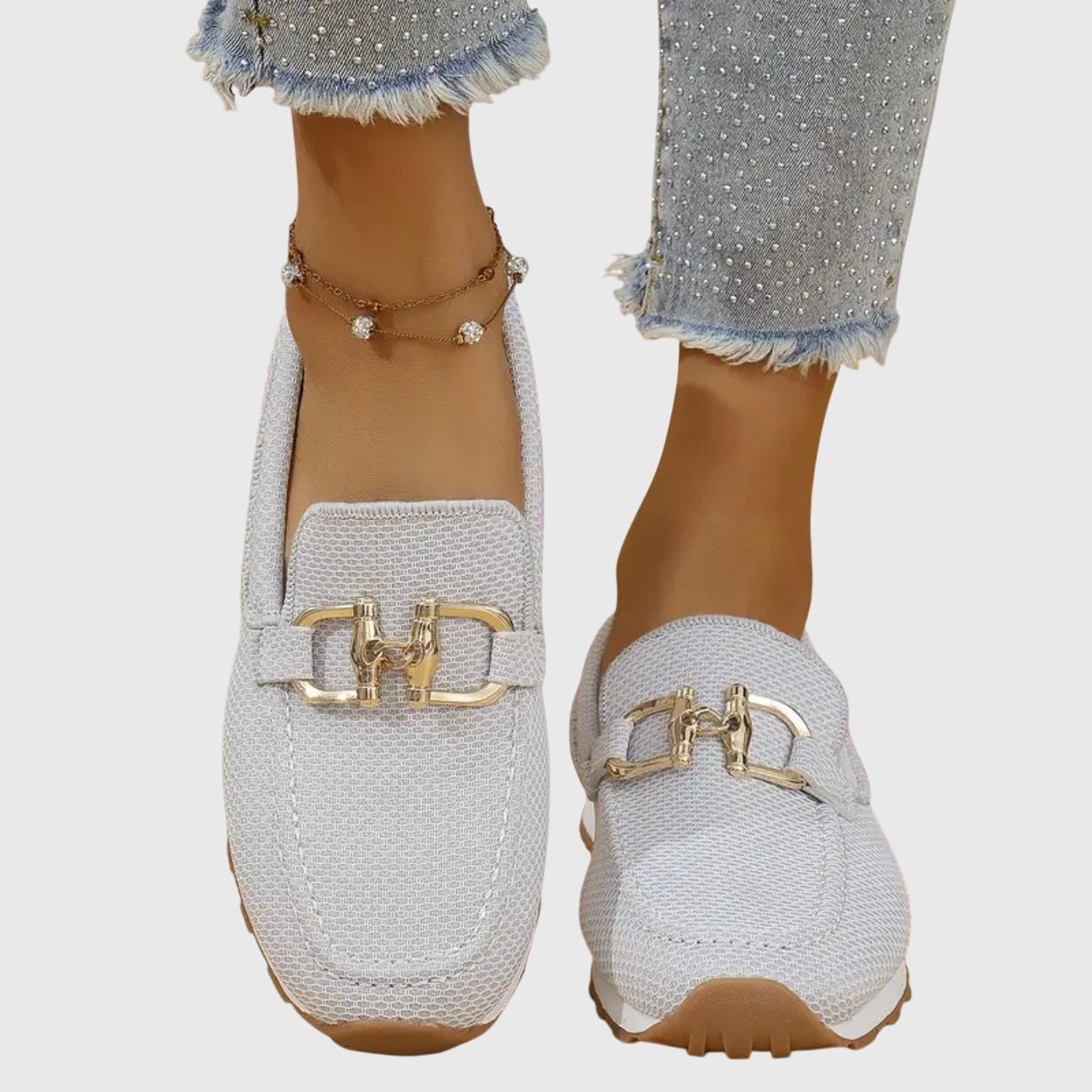 Loafer Damen | Golddetail & leichter Plateausohle
