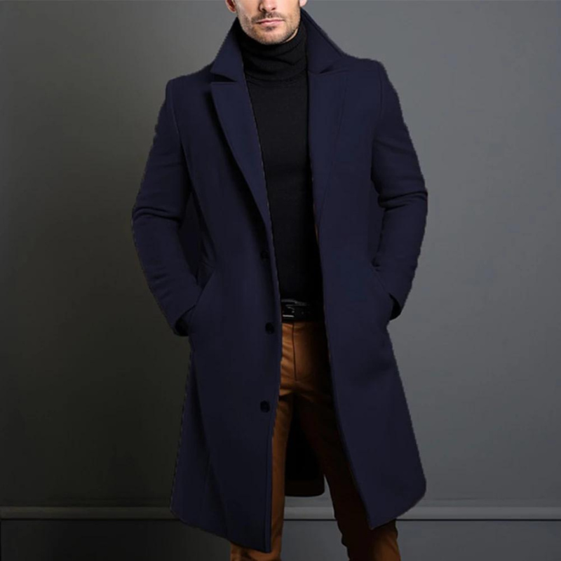 Winterjacke Herren | Langer Schnitt mit Klassisches Reversdesign