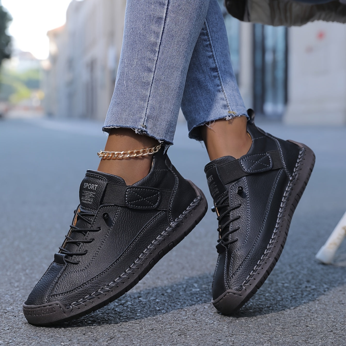 Sneaker Damen | Orthopädische mit Schnürung & Klettverschluss