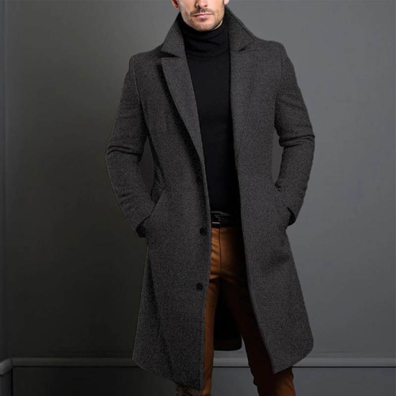 Winterjacke Herren | Langer Schnitt mit Klassisches Reversdesign