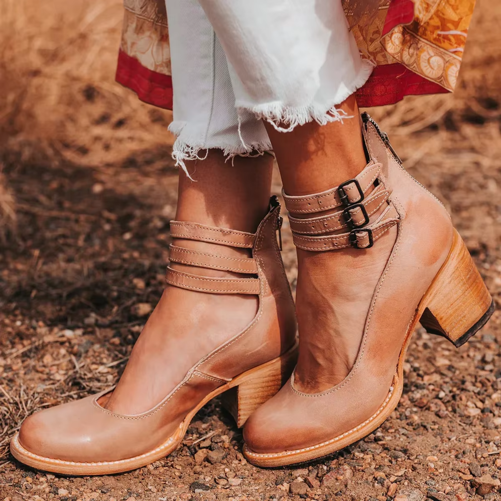 Pumps Damen | Blockabsatz & Doppelschnalle