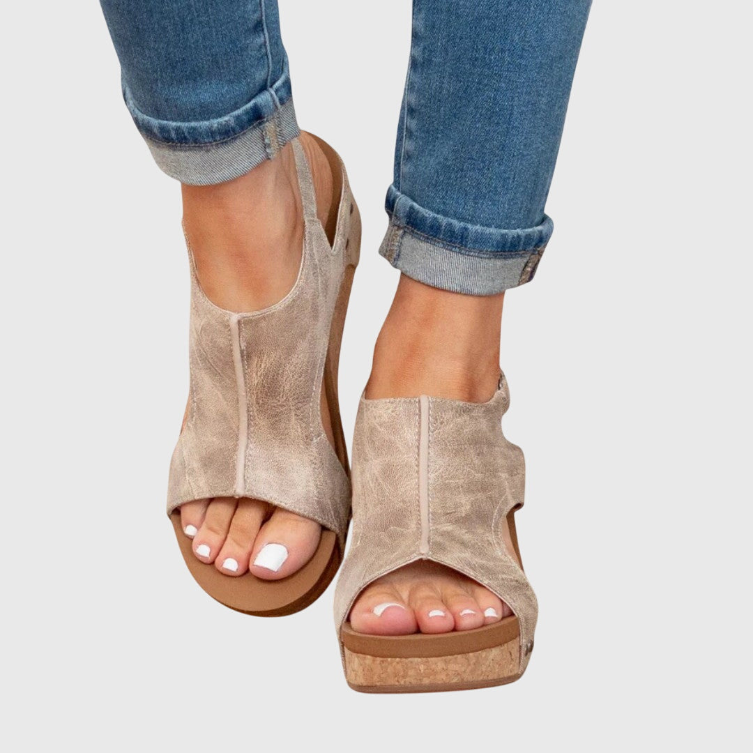 Sandalen Damen | Keilabsatz & Korkplattform
