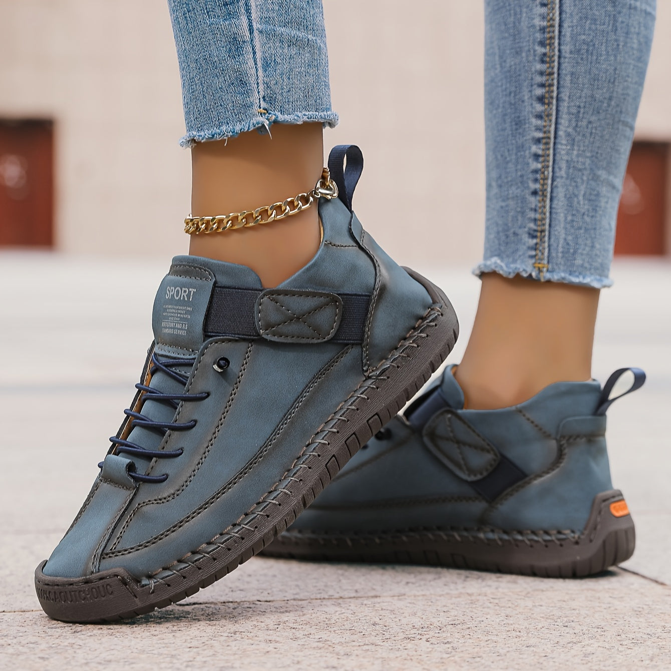 Sneaker Damen | Orthopädische mit Schnürung & Klettverschluss