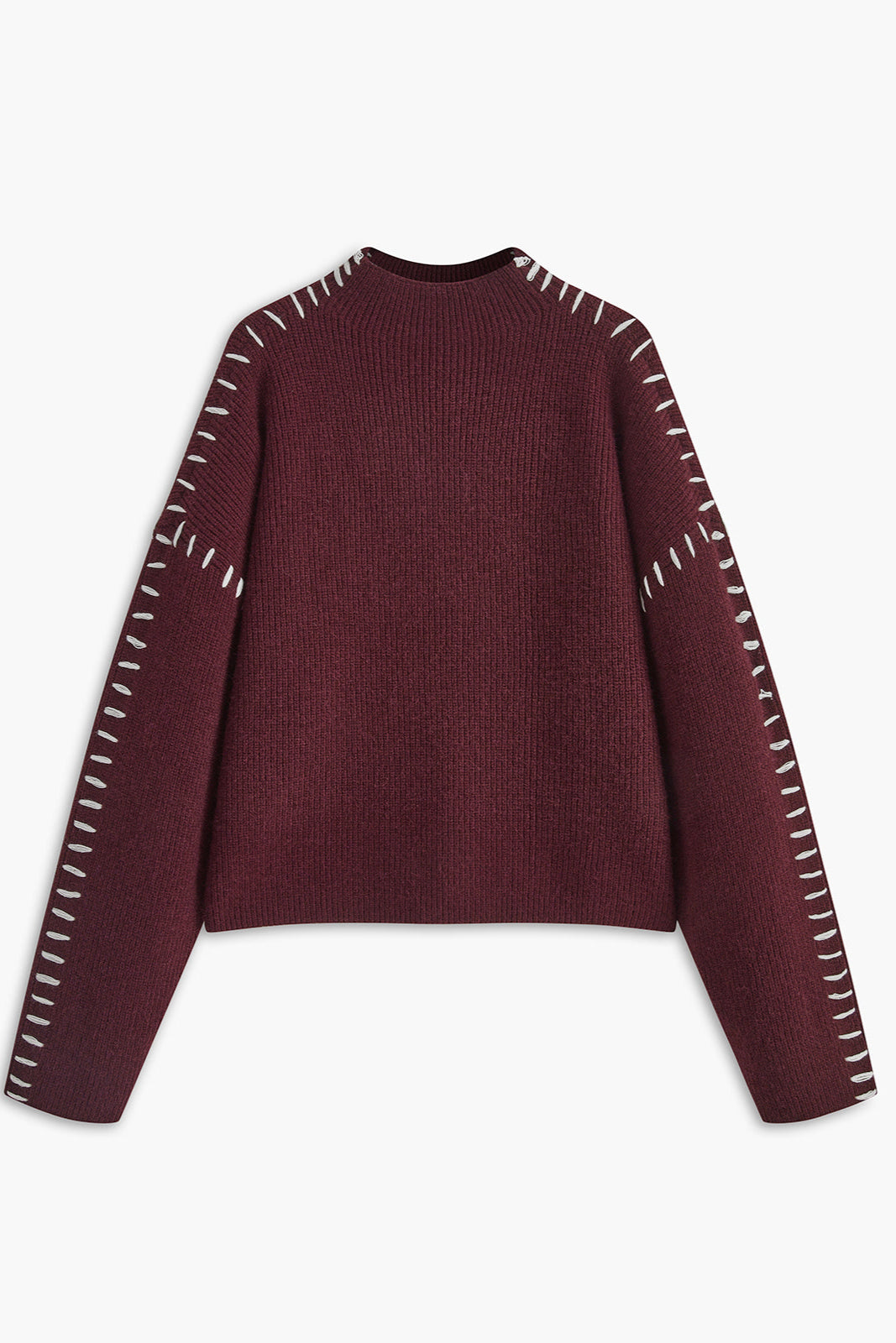 Damenstrickpullover | Oversize-Passform & Moderner Stehkragen