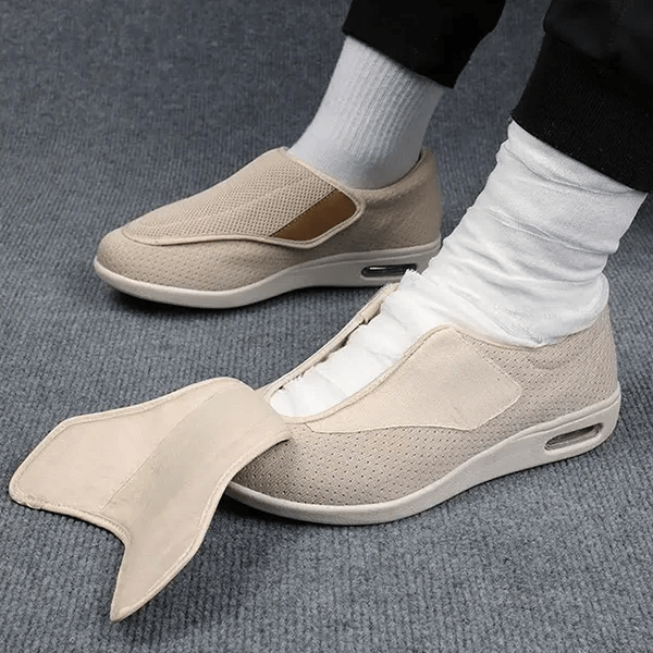 Herrenschuhe | Extra Weit mit Klettverschluss & Luftkissen