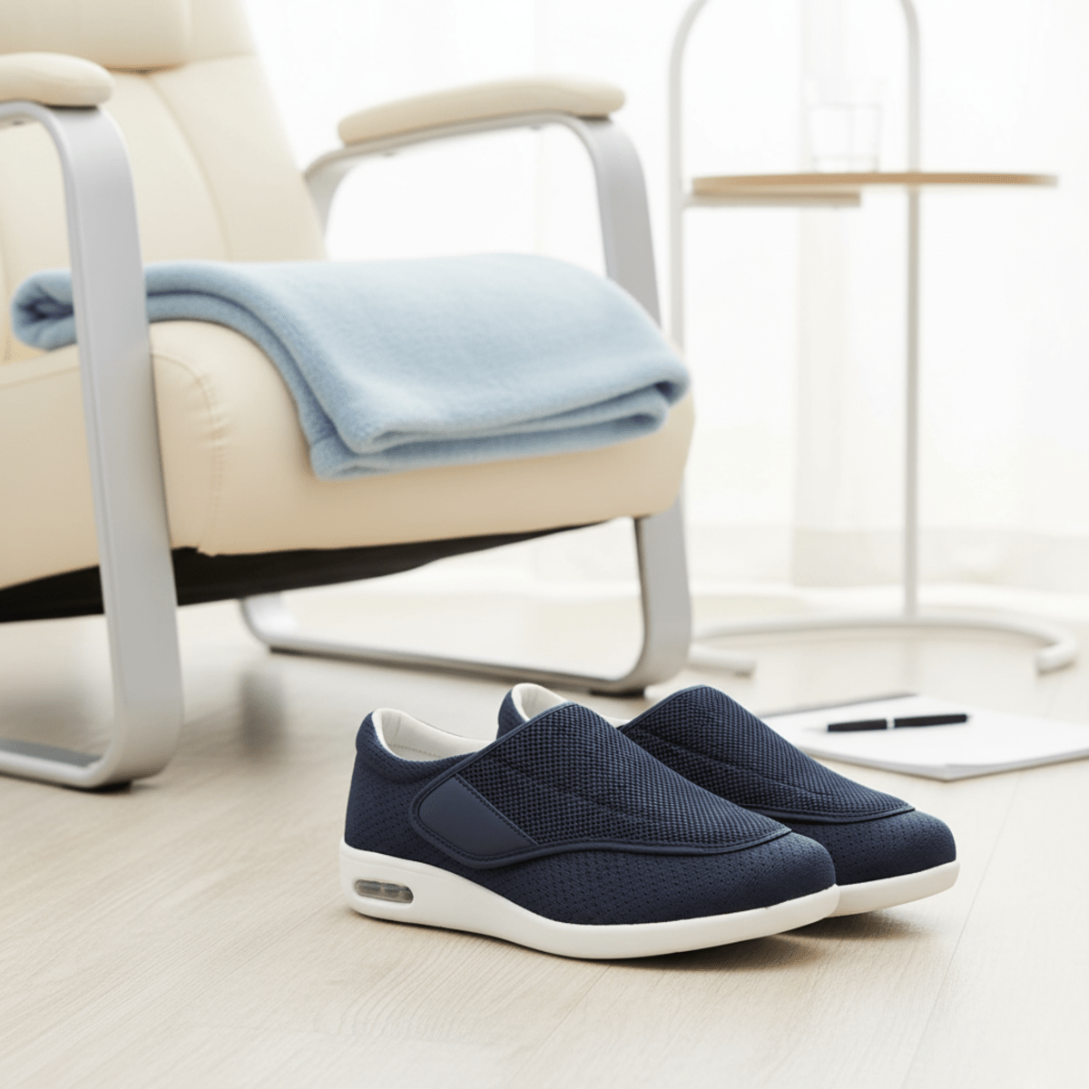 Herrenschuhe | Extra Weit mit Klettverschluss & Luftkissen