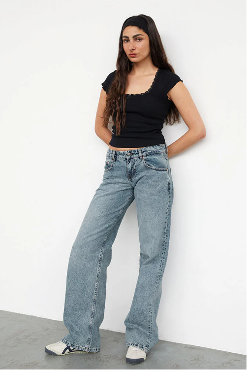 Ceylana - Baggyjeans Damen | Low-Rise Fit & Weite Form