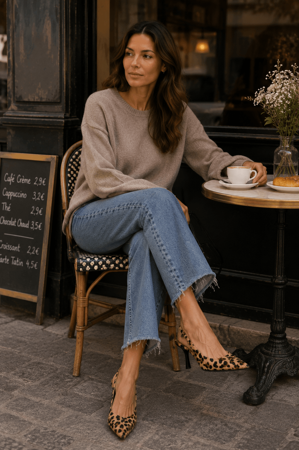 Pumps Damen | Stiletto Slingback mit spitzer Zehenpartie & Leoparden-Print