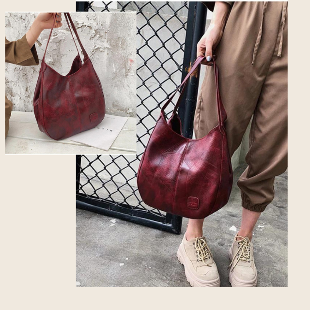 Damen Schultertasche aus Leder | Geräumigkeit mit Vielseitiger Look