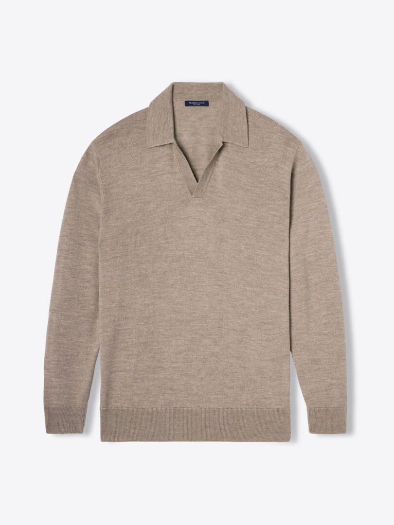 Herren Poloshirt V-Ausschnitt | Lange Ärmel mit Moderner Look