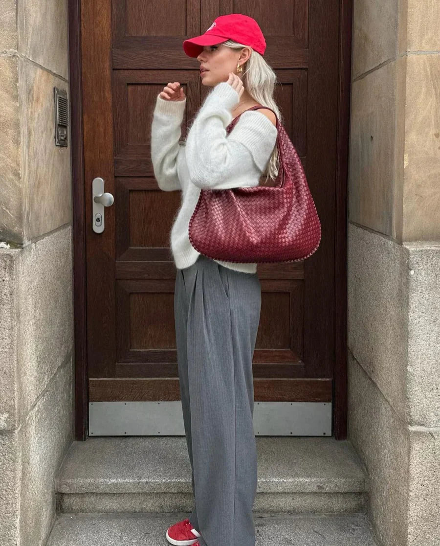 NOA | Trendy gevlochten handtas