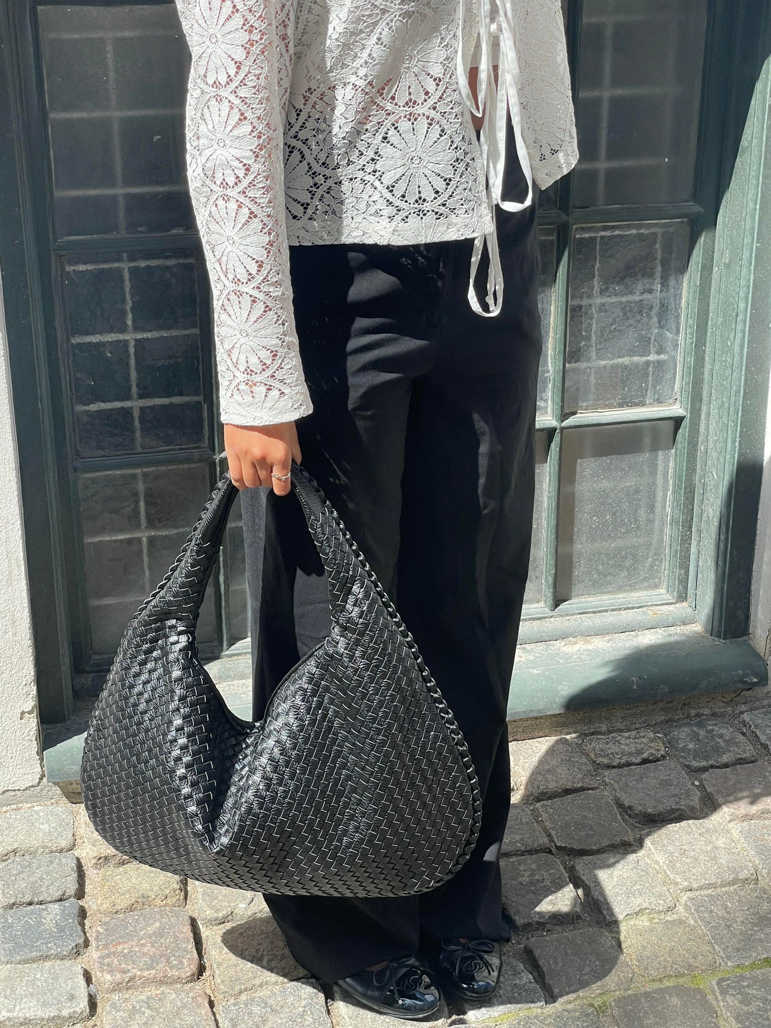 NOA | Trendy gevlochten handtas