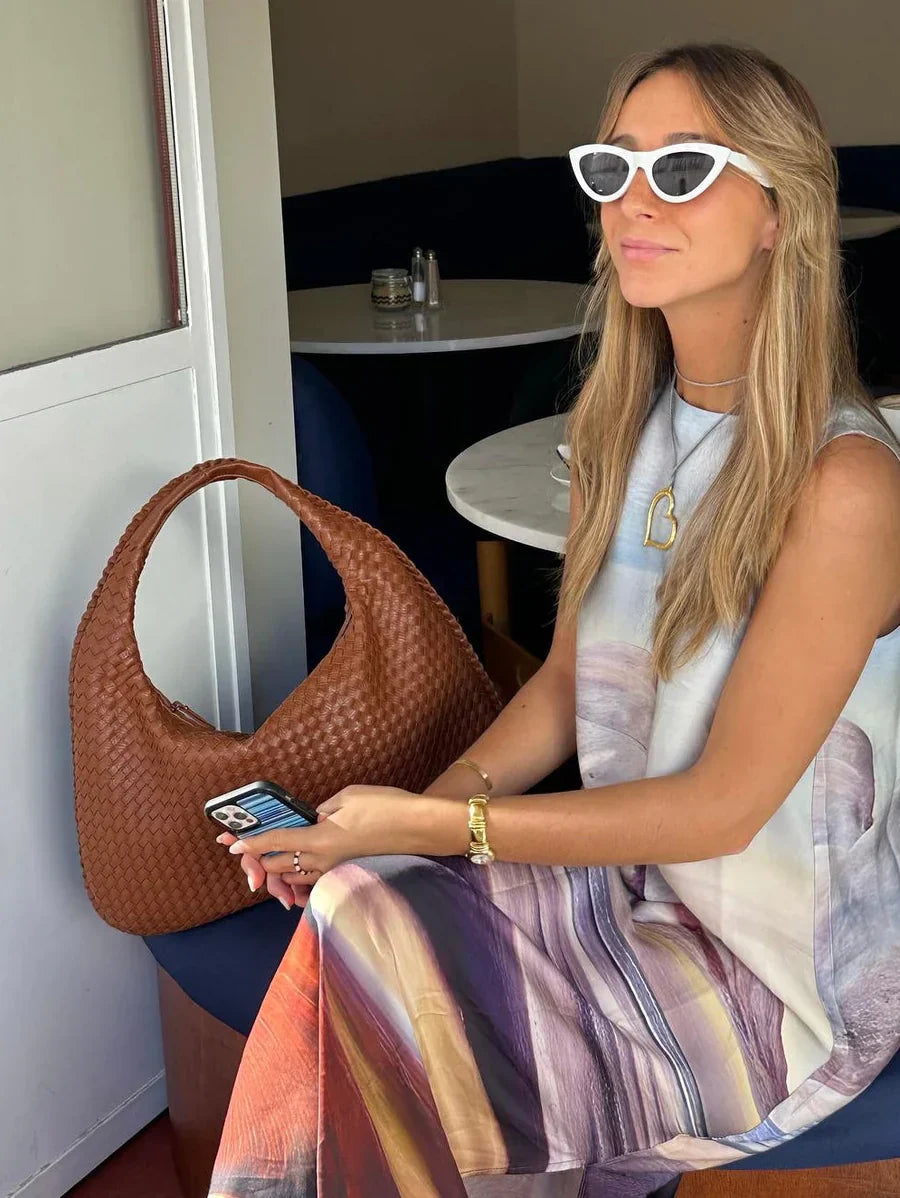 NOA | Trendy gevlochten handtas