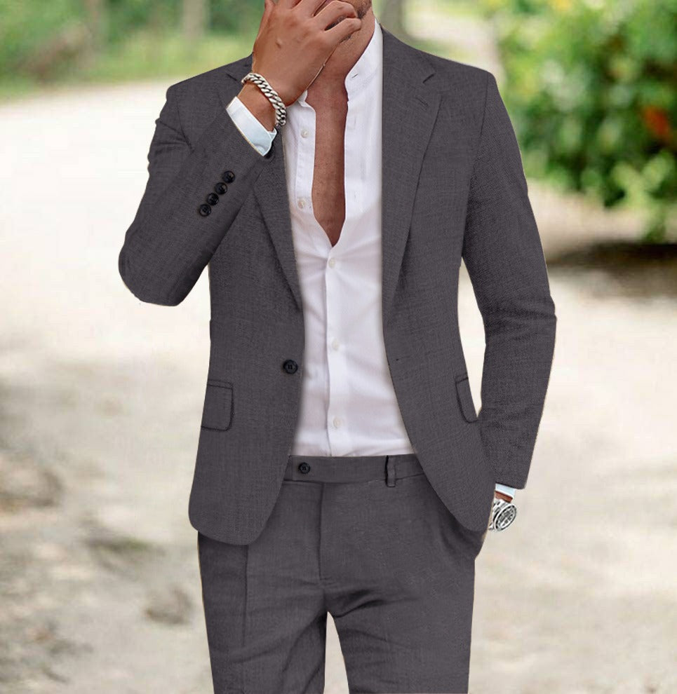 Hochzeitsanzug Herren | Leinen Zweiteilig mit Slim Fit