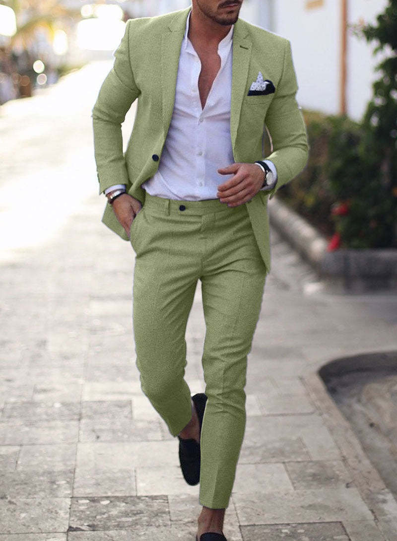 Hochzeitsanzug Herren | Leinen Zweiteilig mit Slim Fit