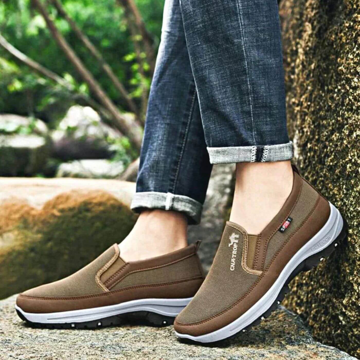 Sneaker Herren | Slip-on mit Profilsohle & Outdoordesign