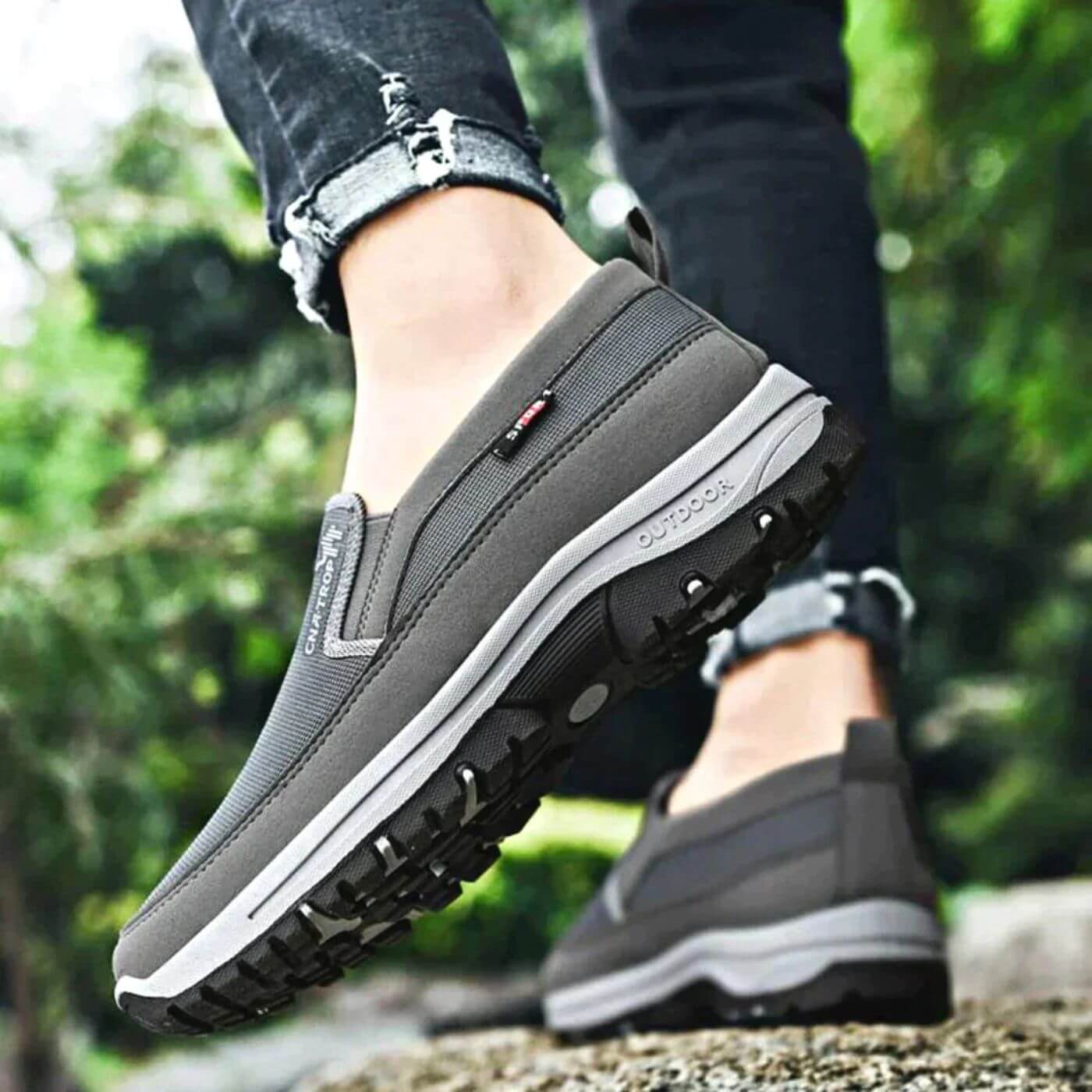 Sneaker Herren | Slip-on mit Profilsohle & Outdoordesign