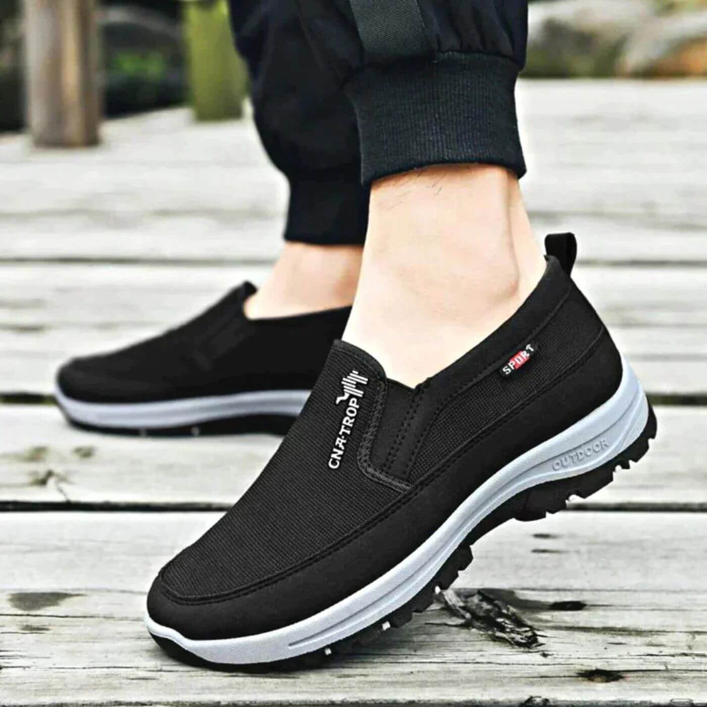 Sneaker Herren | Slip-on mit Profilsohle & Outdoordesign