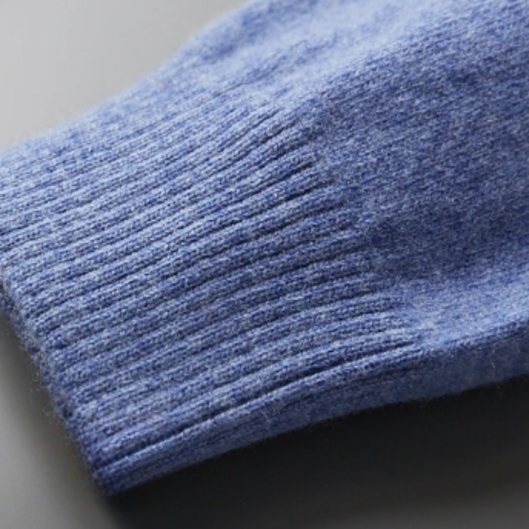 Weihnachtspullover Herren | Strickstruktur Mit Feinem Polokragen