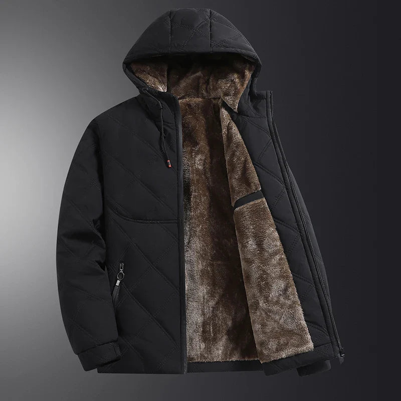 Winterjacke Herren | Windblock-Steppung mit Verstellbare Kapuze