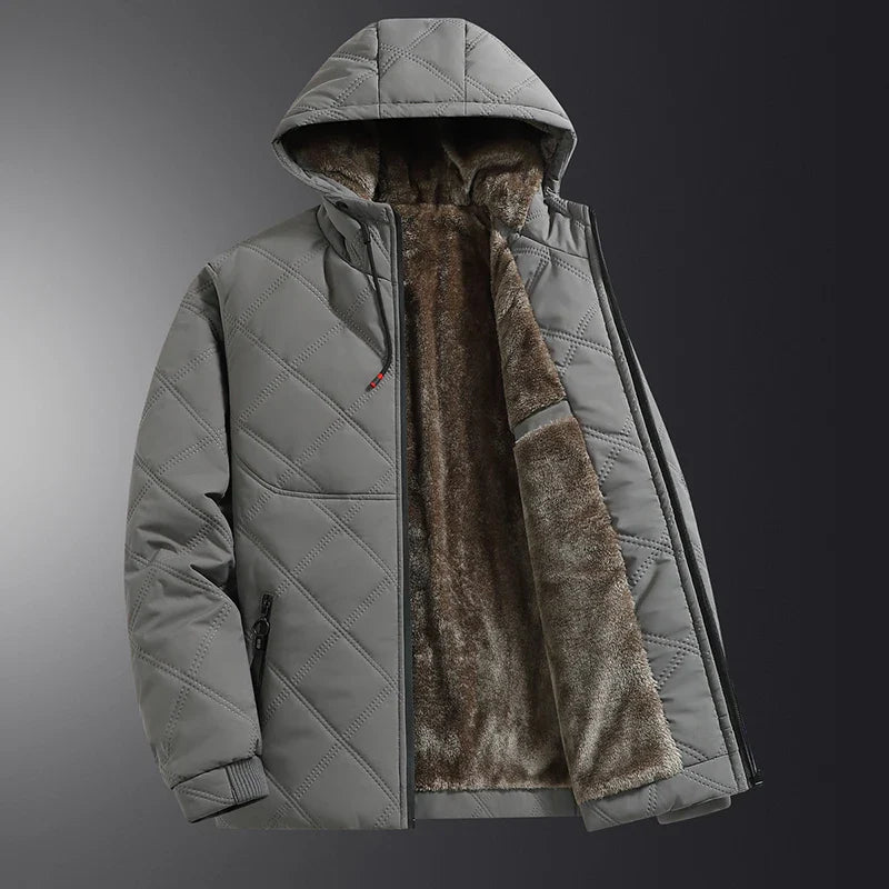 Winterjacke Herren | Windblock-Steppung mit Verstellbare Kapuze