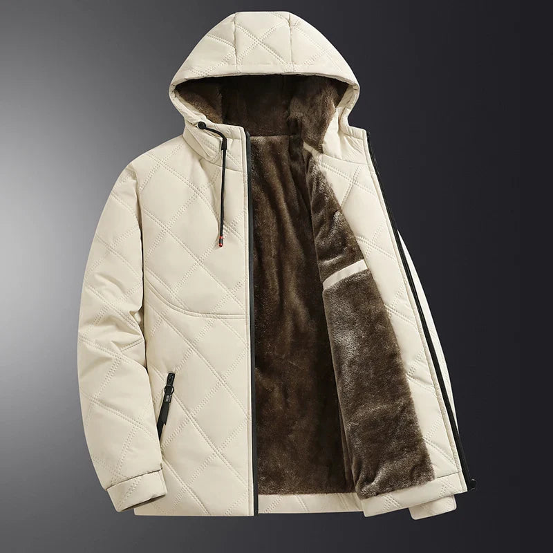 Winterjacke Herren | Windblock-Steppung mit Verstellbare Kapuze