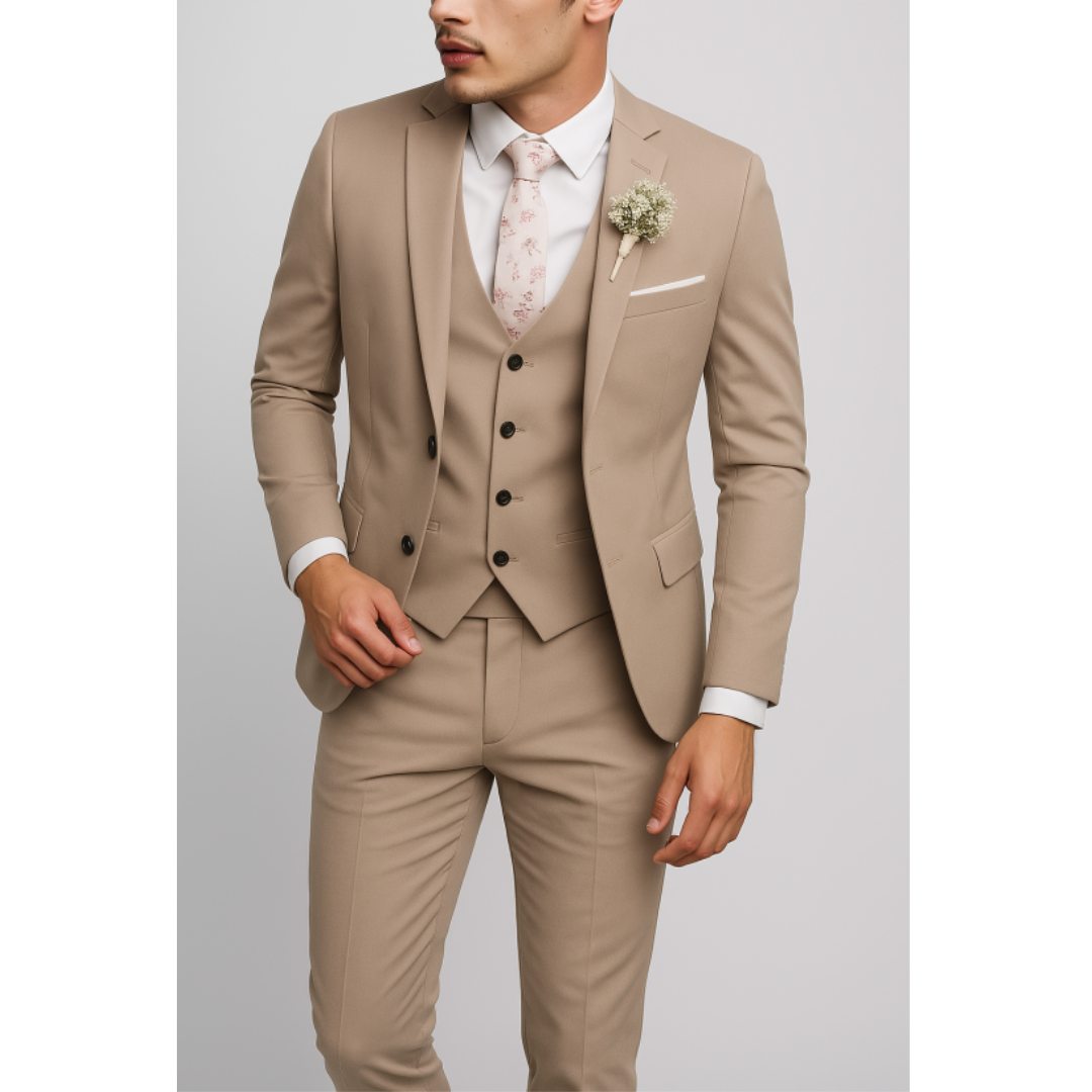 Hochzeitsanzug Herren | Dreiteilig mit Gilet & Slim Fit