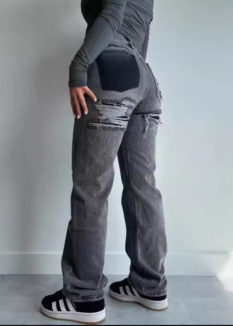 Damen Vintage Jeans | High-Waist Passform & Ripped Look