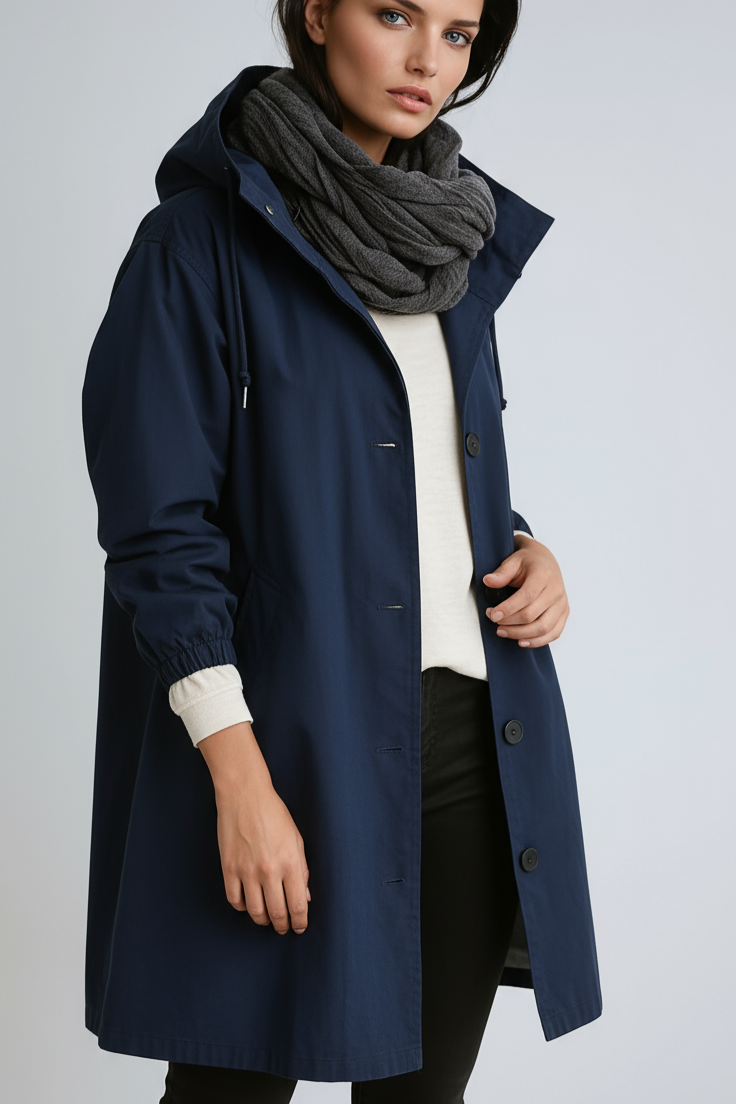 Damen Winter Trenchcoat | Langer Schnitt Mit Schlanke Linien