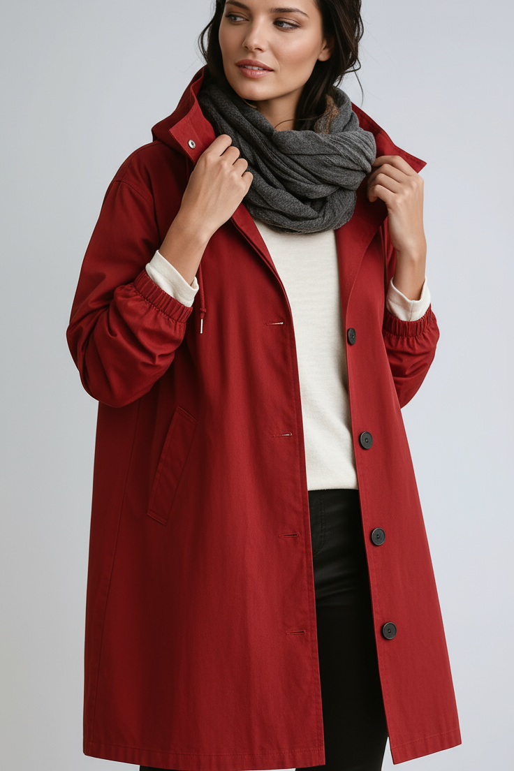 Damen Winter Trenchcoat | Langer Schnitt Mit Schlanke Linien