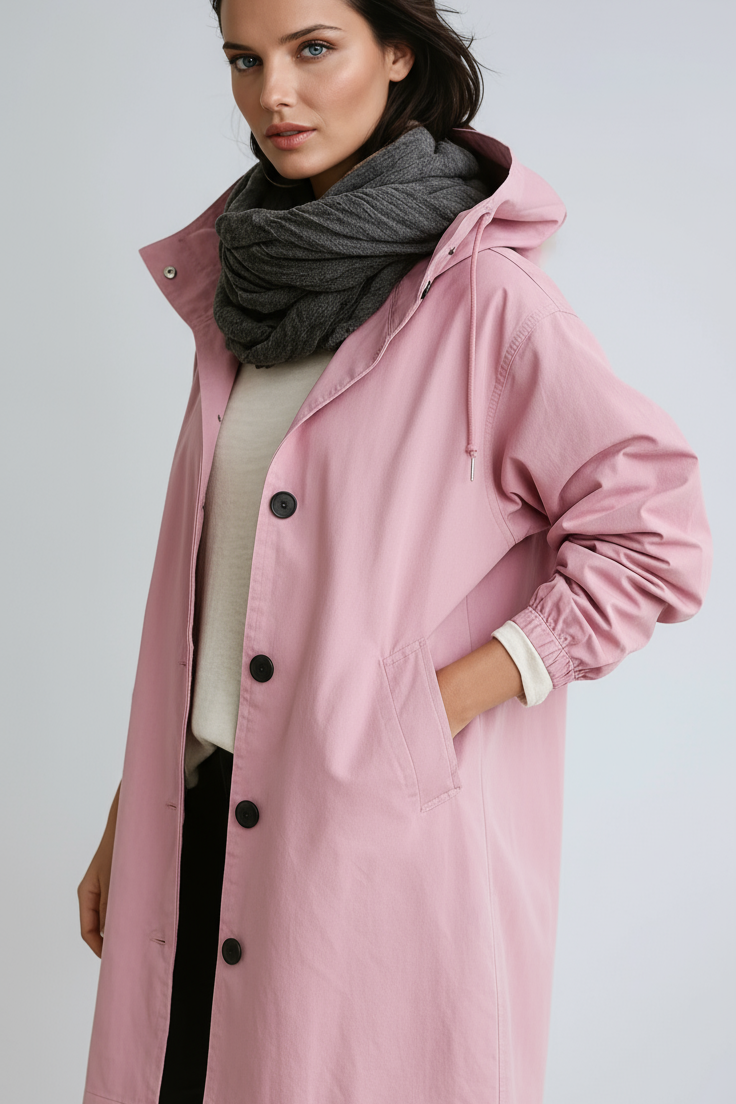 Damen Winter Trenchcoat | Langer Schnitt Mit Schlanke Linien