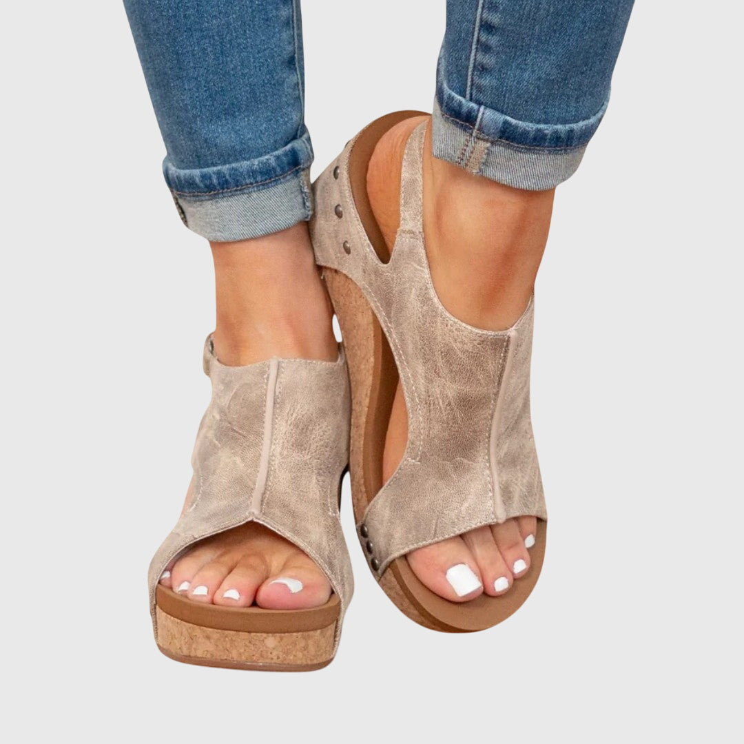 Sandalen Damen | Keilabsatz & Korkplattform