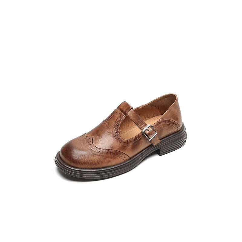 Mary Jane Schuhe Damen | Broguing & T-Strap