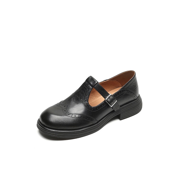 Mary Jane Schuhe Damen | Broguing & T-Strap