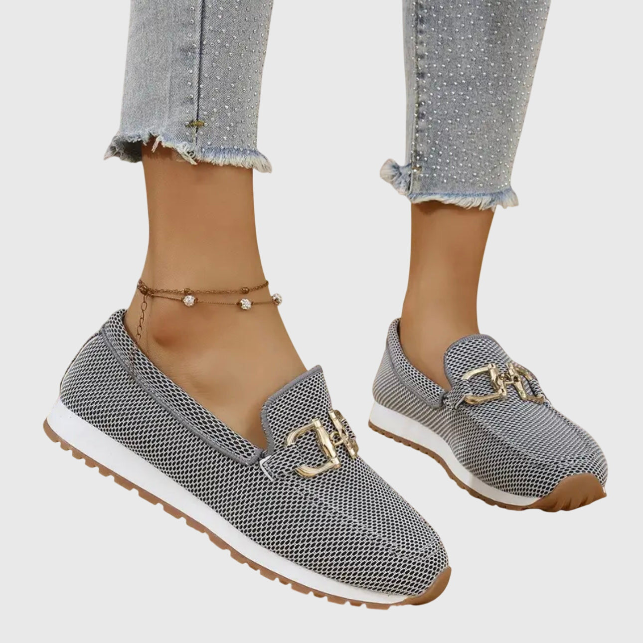 Loafer Damen | Golddetail & leichter Plateausohle