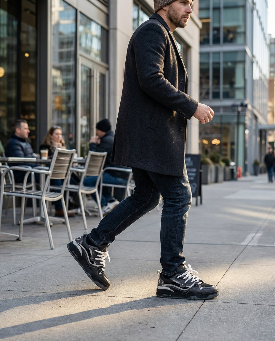Herren Sneaker Dicker Sohle Niedrig Geschnitten | Schnüren
