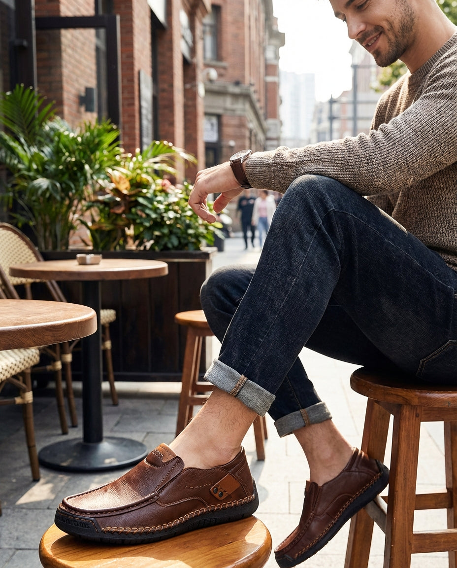 Herren Hineinschlüpfen Klassische Freizeit Halbschuhe | Runde Zehen