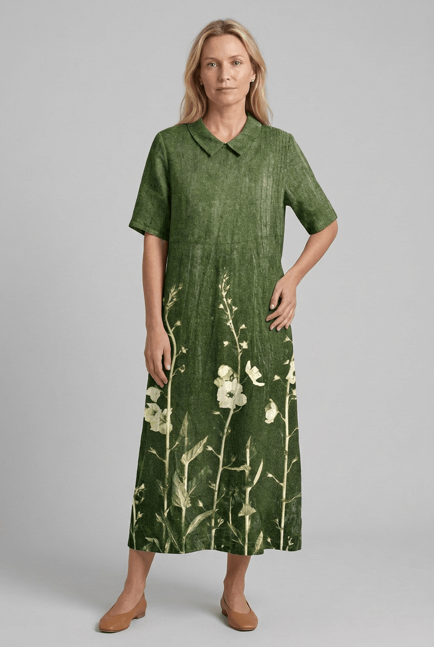 Sommerkleid Damen | Midi mit Blumenprint