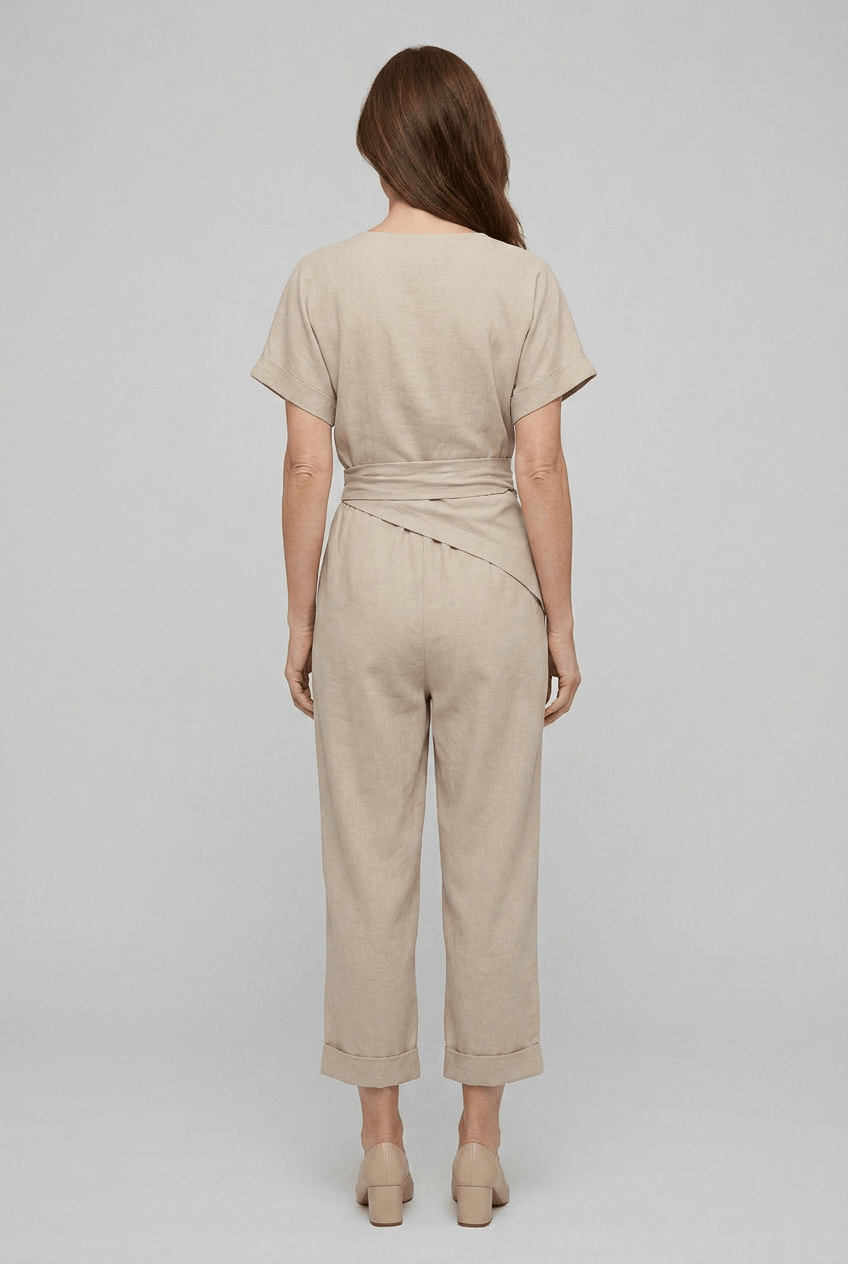 Zweiteiliges Set Damen | Wickeloberteil & weitem Bein