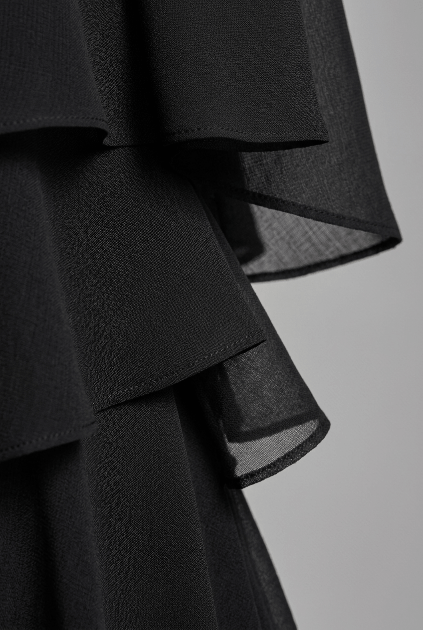 Damen Kleid | Sommer Schichtkleid mit Puffärmeln