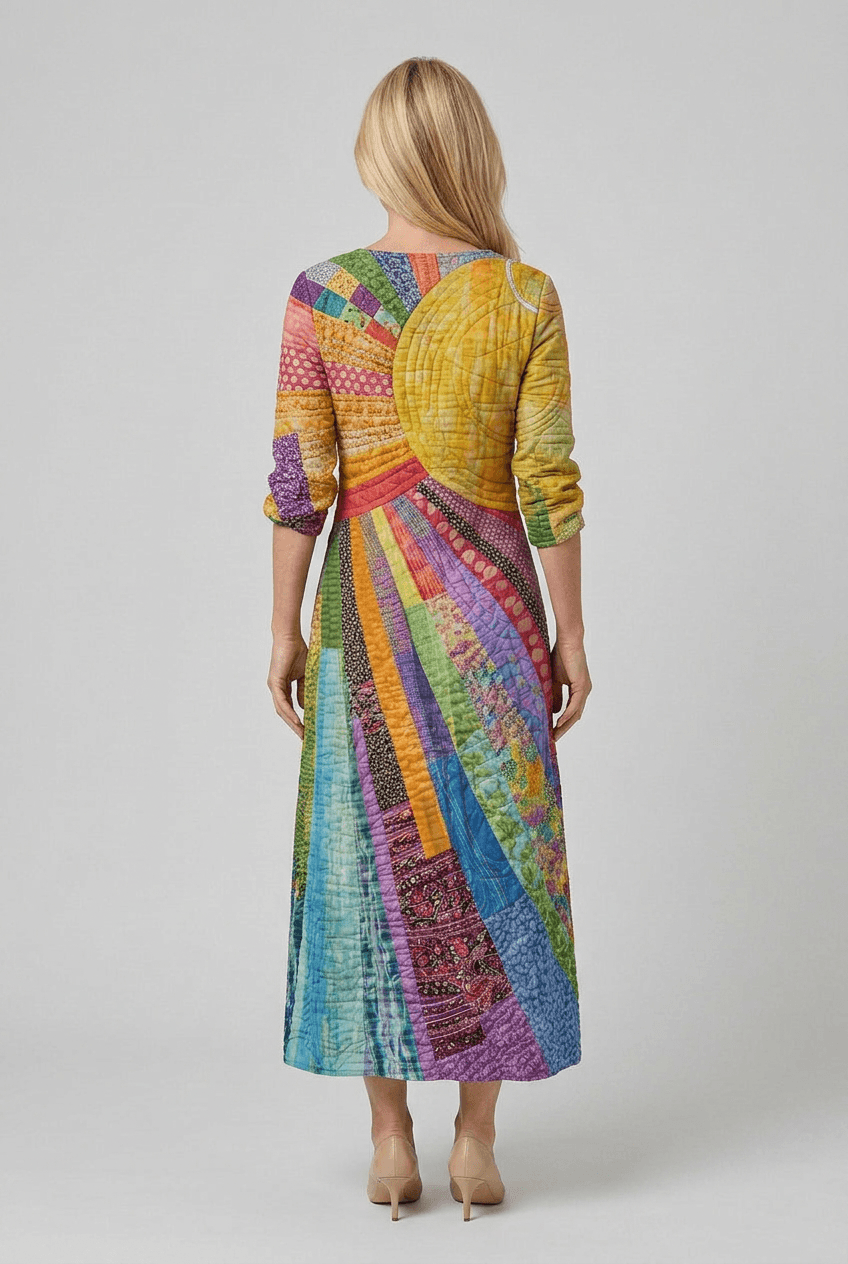 Sommerkleid Damen | Maxi mit Rüschenrock & Karomuster