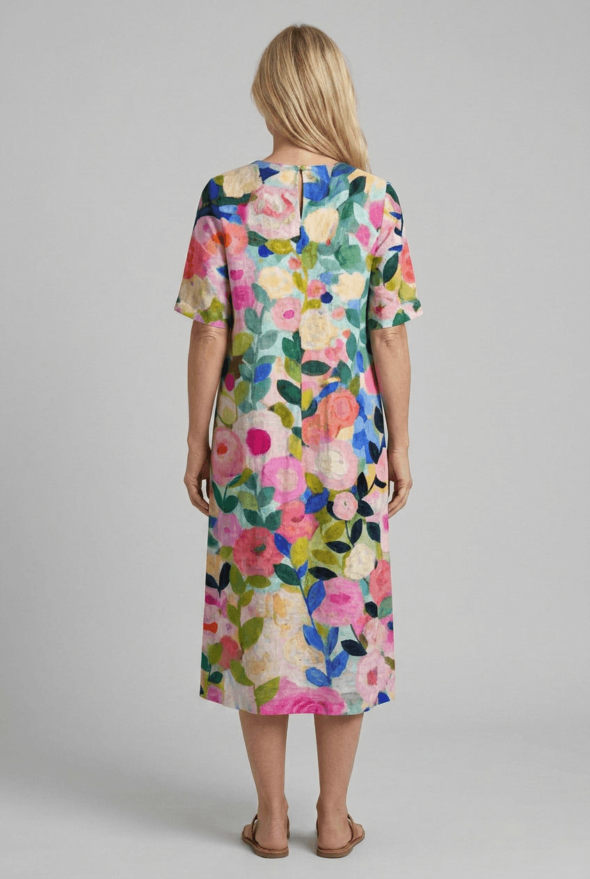 Sommerkleid Damen | Midi mit Blumenprint