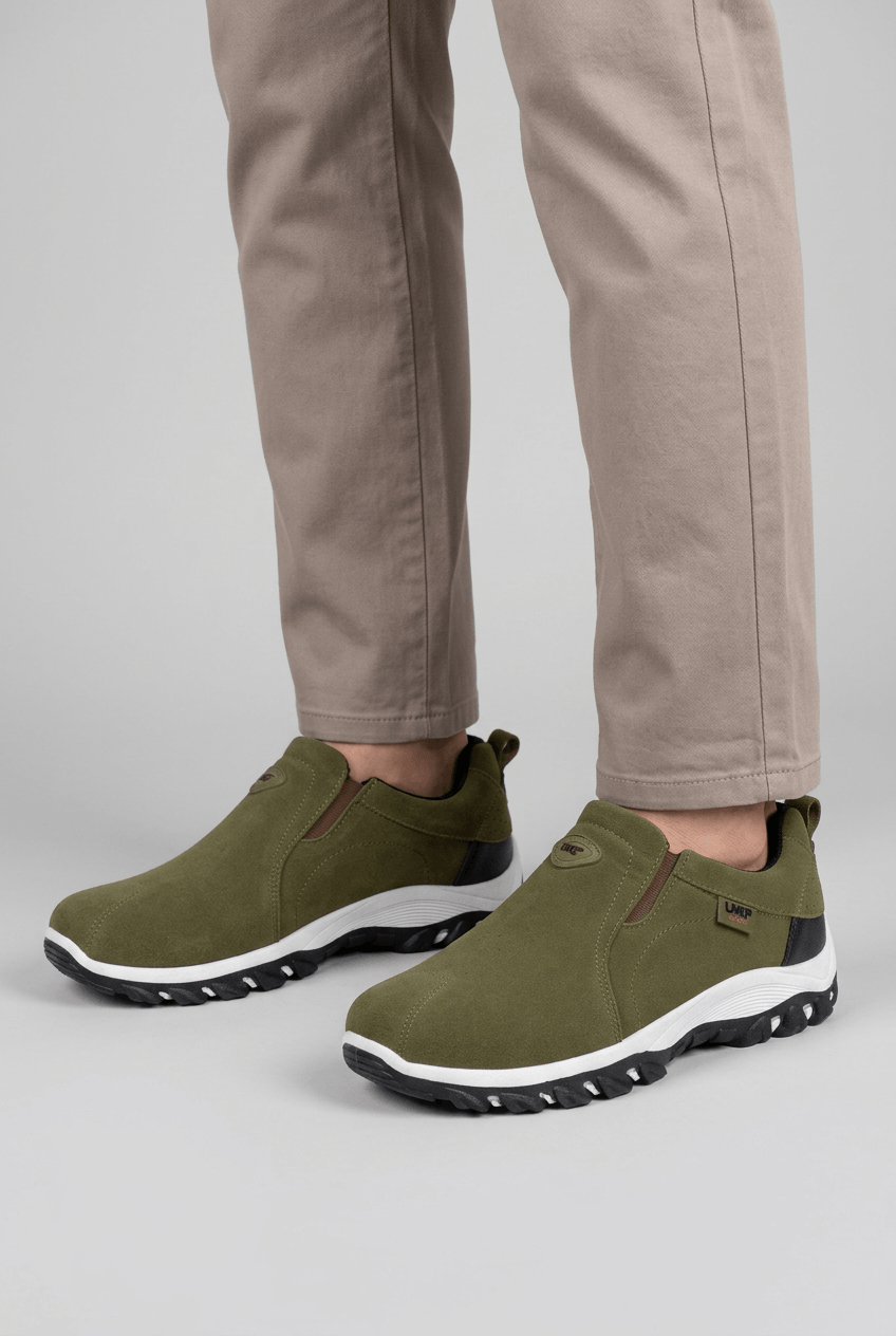 Sneaker Herren | Slip-on mit Wildleder-Look & Profilsohle