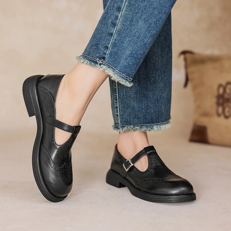 Mary Jane Schuhe Damen | Broguing & T-Strap