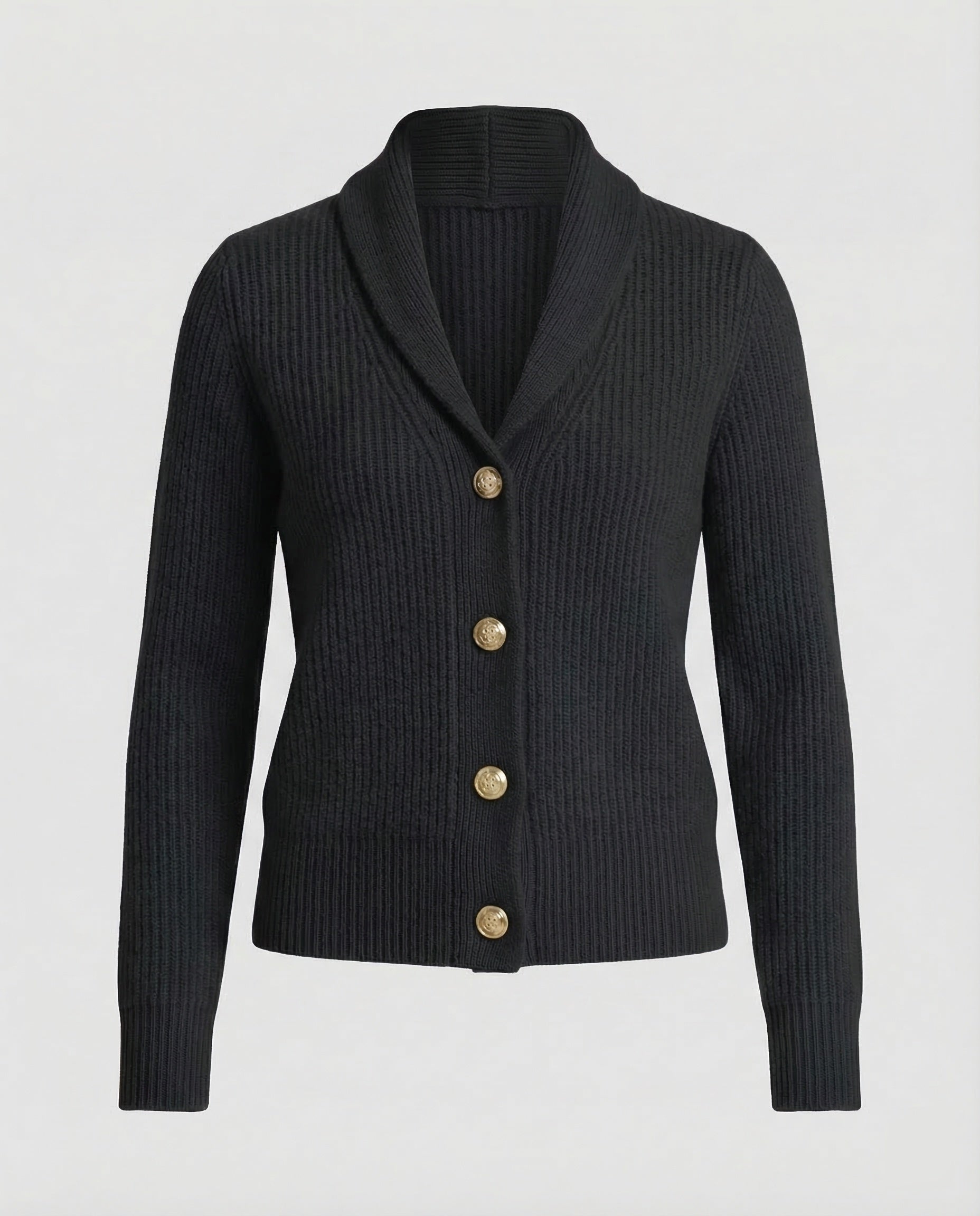 Cardigan Damen | Reverskragen & Rippenstrick