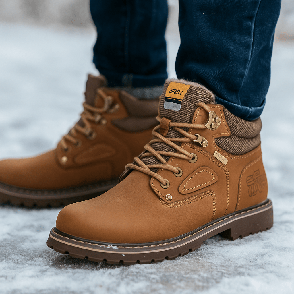 Winterschuhe Herren | Klassisches Retro-Design mit Trittfeste Sohle