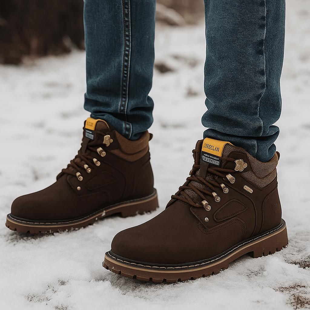 Winterschuhe Herren | Klassisches Retro-Design mit Trittfeste Sohle
