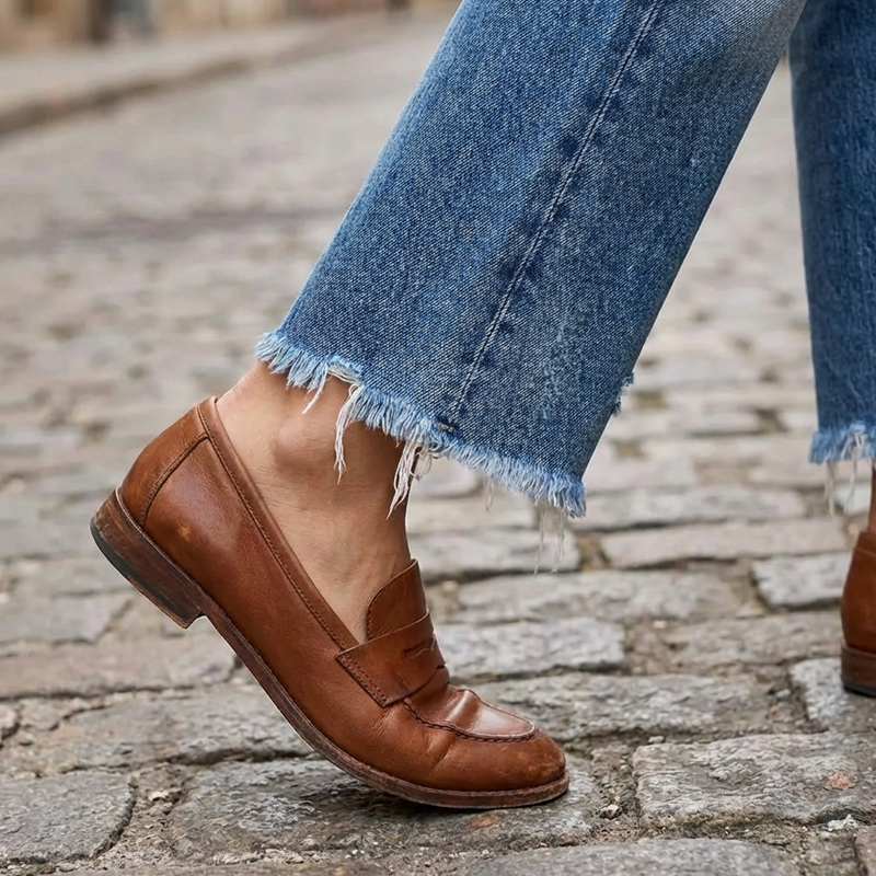 Jeans Damen | Cropped High Waist mit Destroyed-Optik & Fransensaum