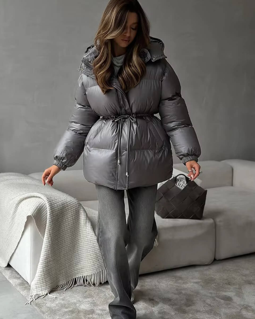 Linette - Winterjacke Damen | Verstellbare Taille & Kapuzendesign